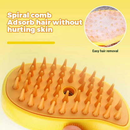 3-in-1 Electric Pet Grooming Brush with Steam, Spray, and Massage Features for Cats and Dogs