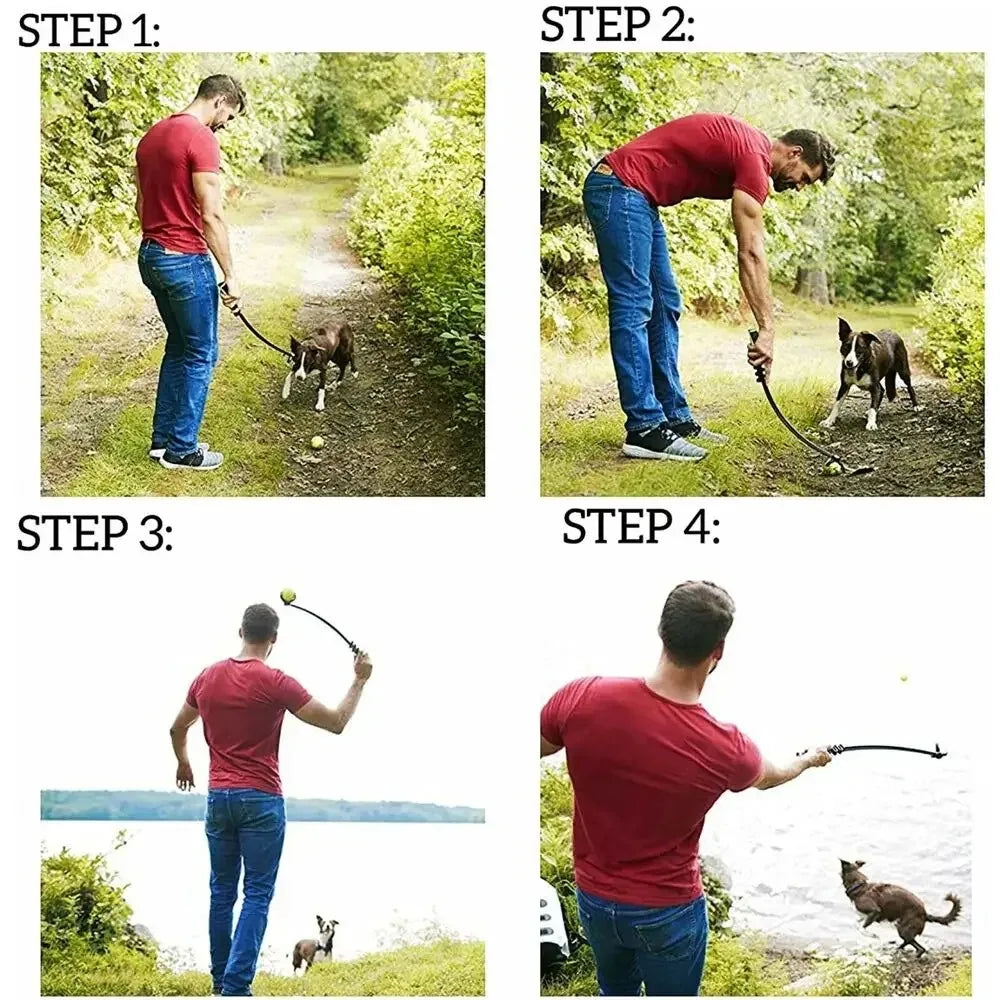 Professional Pet Throwing Stick and Tennis Ball Launcher for Outdoor Dog Training and Activities